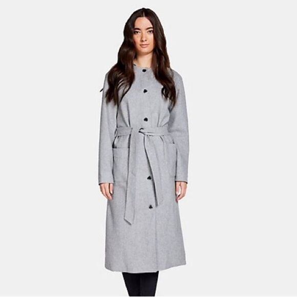 Mia Melon Satin-Lined Waterproof Wool Jacket Hooded - Jessica Black Size Large - Picture 4 of 11